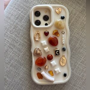 Aesthetic Chunky iPhone 16 Pro Max Case 3D Charms Cute Handmade Style